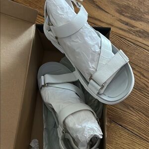 Cole Haan ZERØGRAND Optic White Strappy Sandals